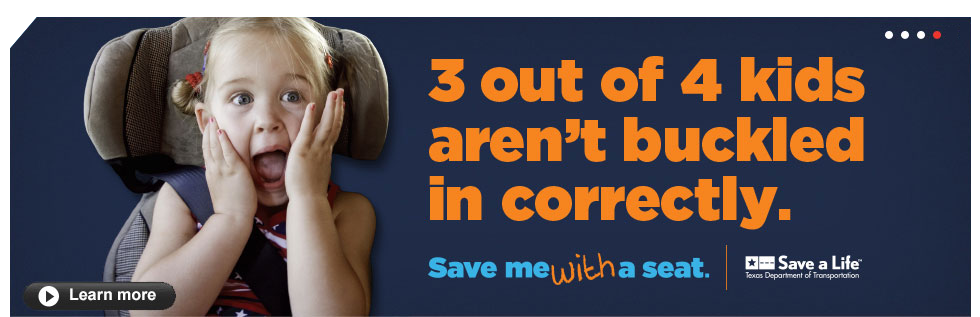 3 out of 4 kids aren't buckled in correctly. Save me with a seat.